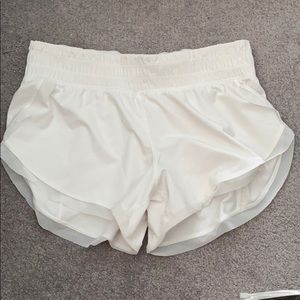White lulu lemon shorts